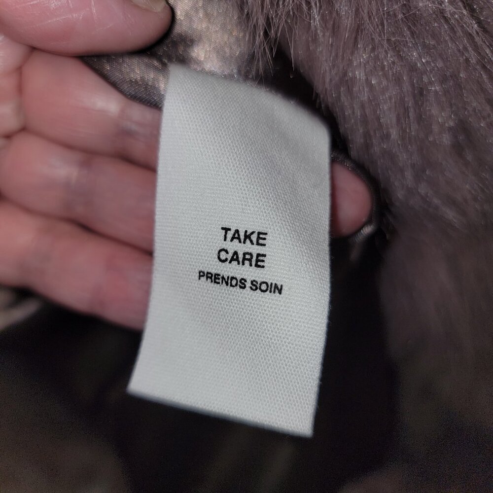 Avec Les Filles Faux Fur Vest, Portobello, Size Medium, Oversized - Picture 8 of 8